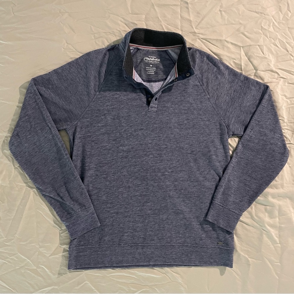 Men's Casual Button Down Shirt - Navy and Gray